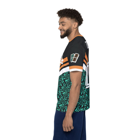 Toma! Men's Sports Jersey — Geometric Black & Teal Athletic Tee