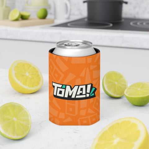 Orange Pattern Can Cooler – Insulated Beverage Koozie