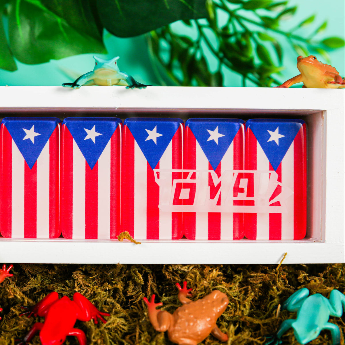 Puerto Rican Flag Dominos